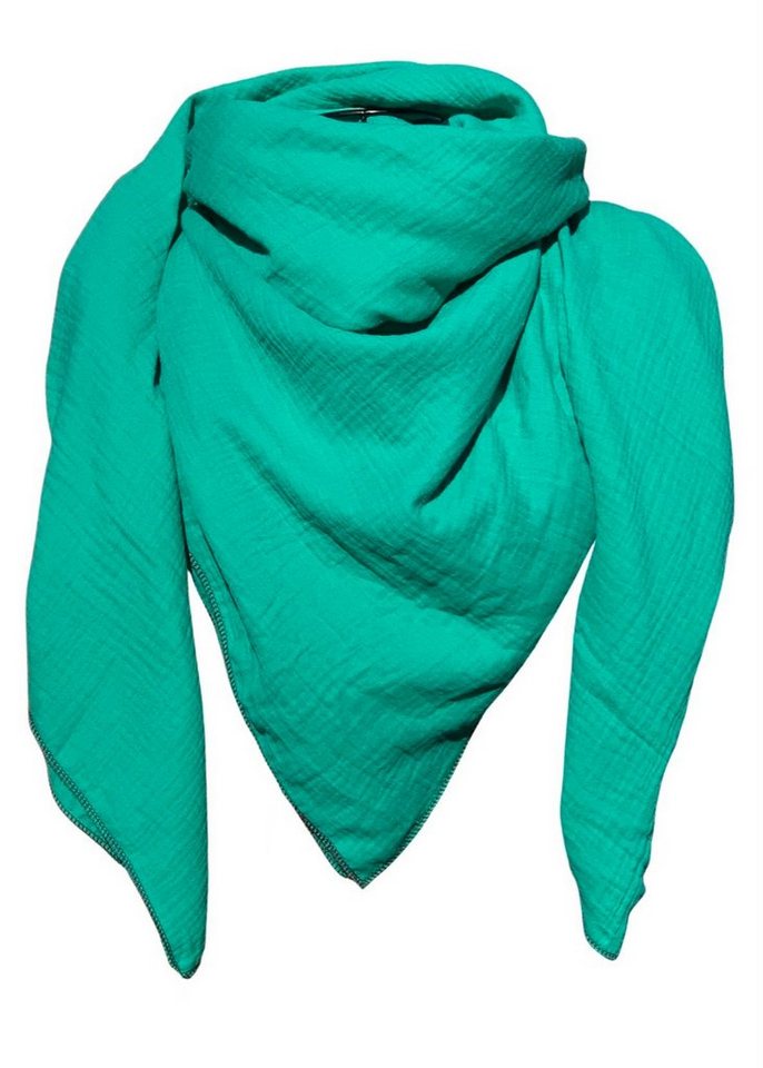 nadycat Modetuch Musselintuch Kinder / Damen XXL, UNI emerald, (1-St), handgefertigt aus der Lausitz von nadycat