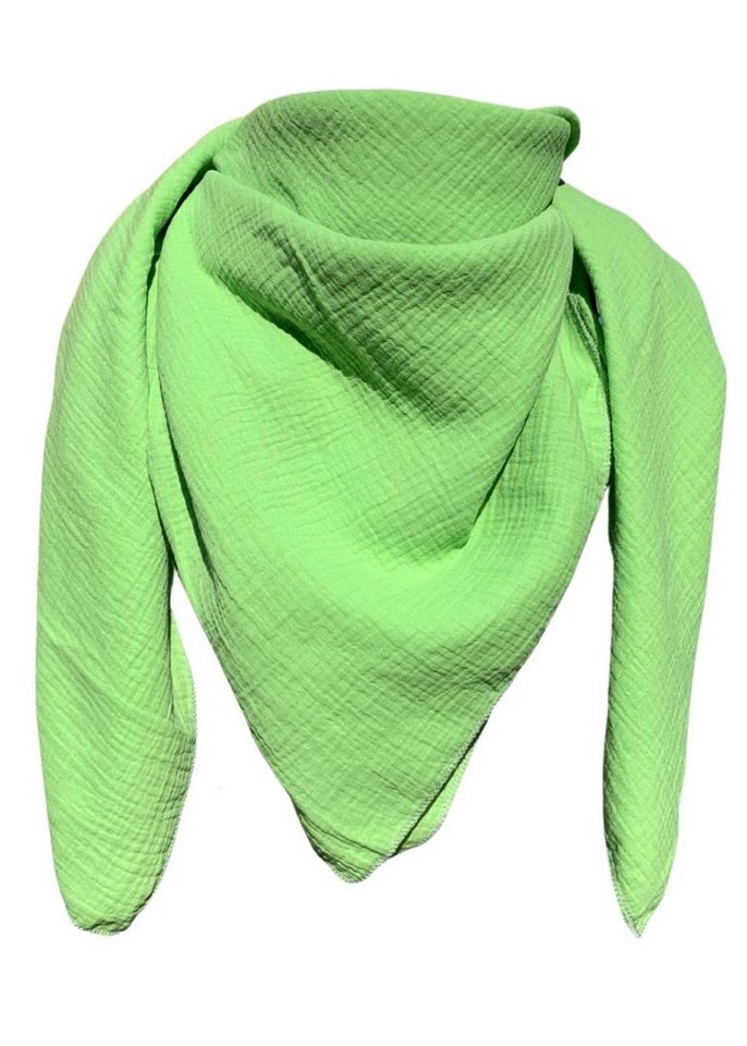 nadycat Modetuch Musselintuch Kinder / Damen XXL, UNI lime, (1-St), handgefertigt aus der Lausitz von nadycat