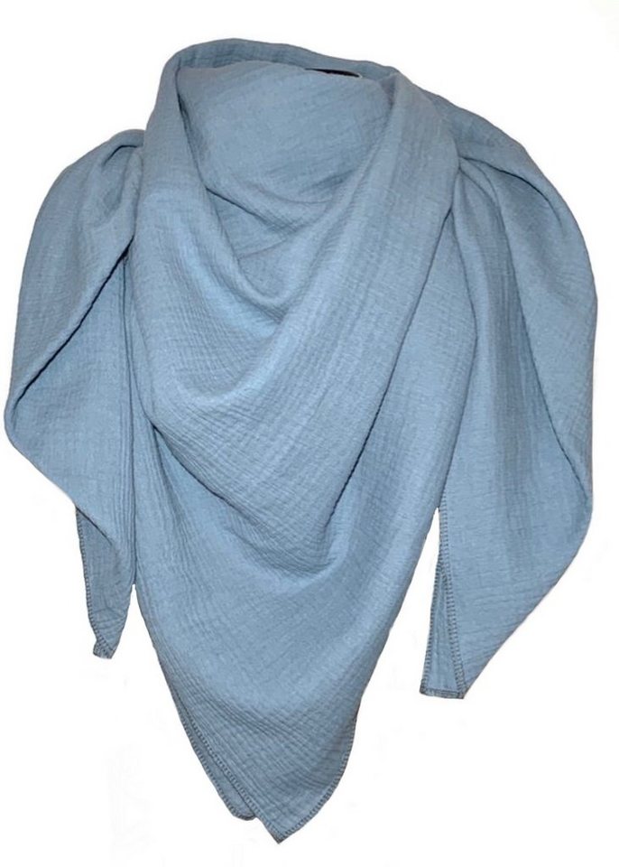 nadycat Modetuch XXL Musselintuch Kinder / Damen XXL, UNI dusty blue, (1-St), handgefertigt aus der Lausitz von nadycat