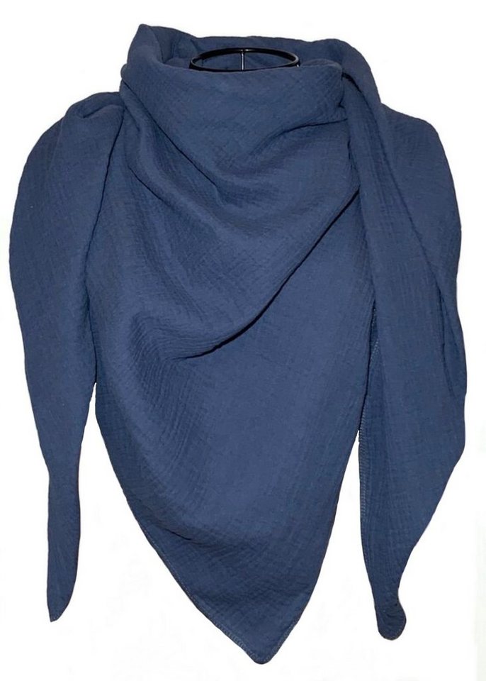 nadycat Modetuch XXL Musselintuch Kinder / Damen XXL, UNI jeans, (1-St), handgefertigt aus der Lausitz von nadycat