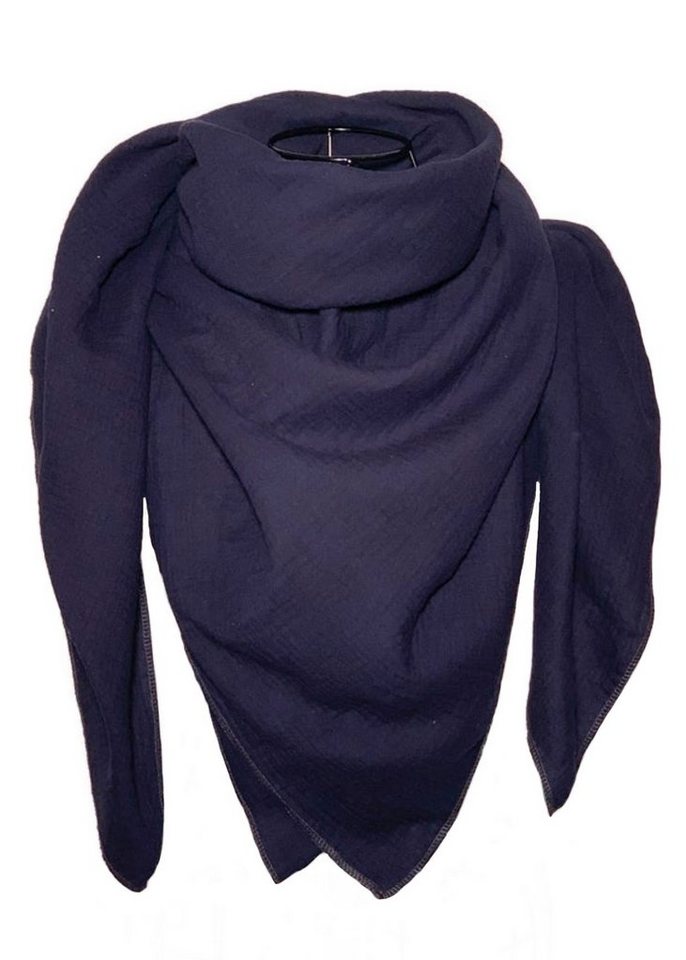 nadycat Modetuch XXL Musselintuch Kinder / Damen XXL, UNI navy, (1-St), handgefertigt aus der Lausitz von nadycat