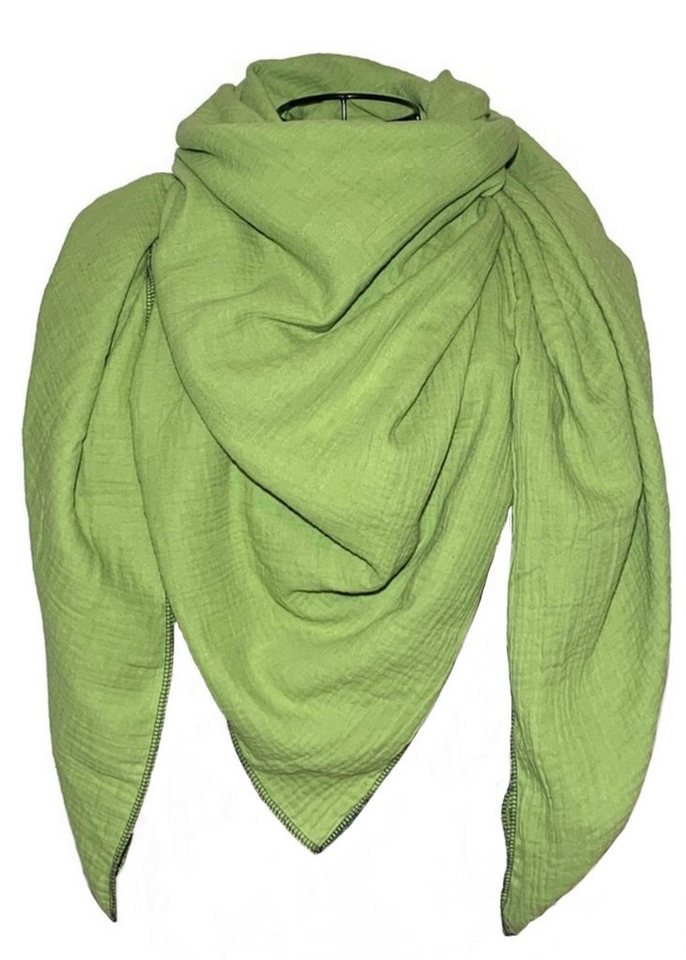 nadycat Modetuch XXL Musselintuch Kinder / Damen XXL, UNI green, (1-St), handgefertigt aus der Lausitz von nadycat