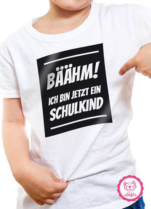 T-Shirt Schulkind | Bäähm Schwarz - Einschulungs Shirt T Kinder Einschulung Jungs von naehfeinBerlin