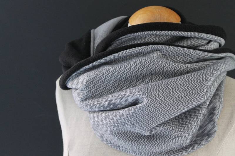 Loopschal Wickelschal Schlauchschal Schals Scarf Fischgrat von naehkombinat