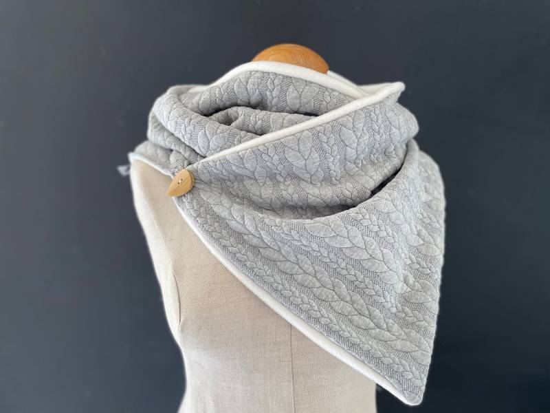 Schal Wickelschal Dreieckstuch Loopschal Tuch Zopfmuster von naehkombinat