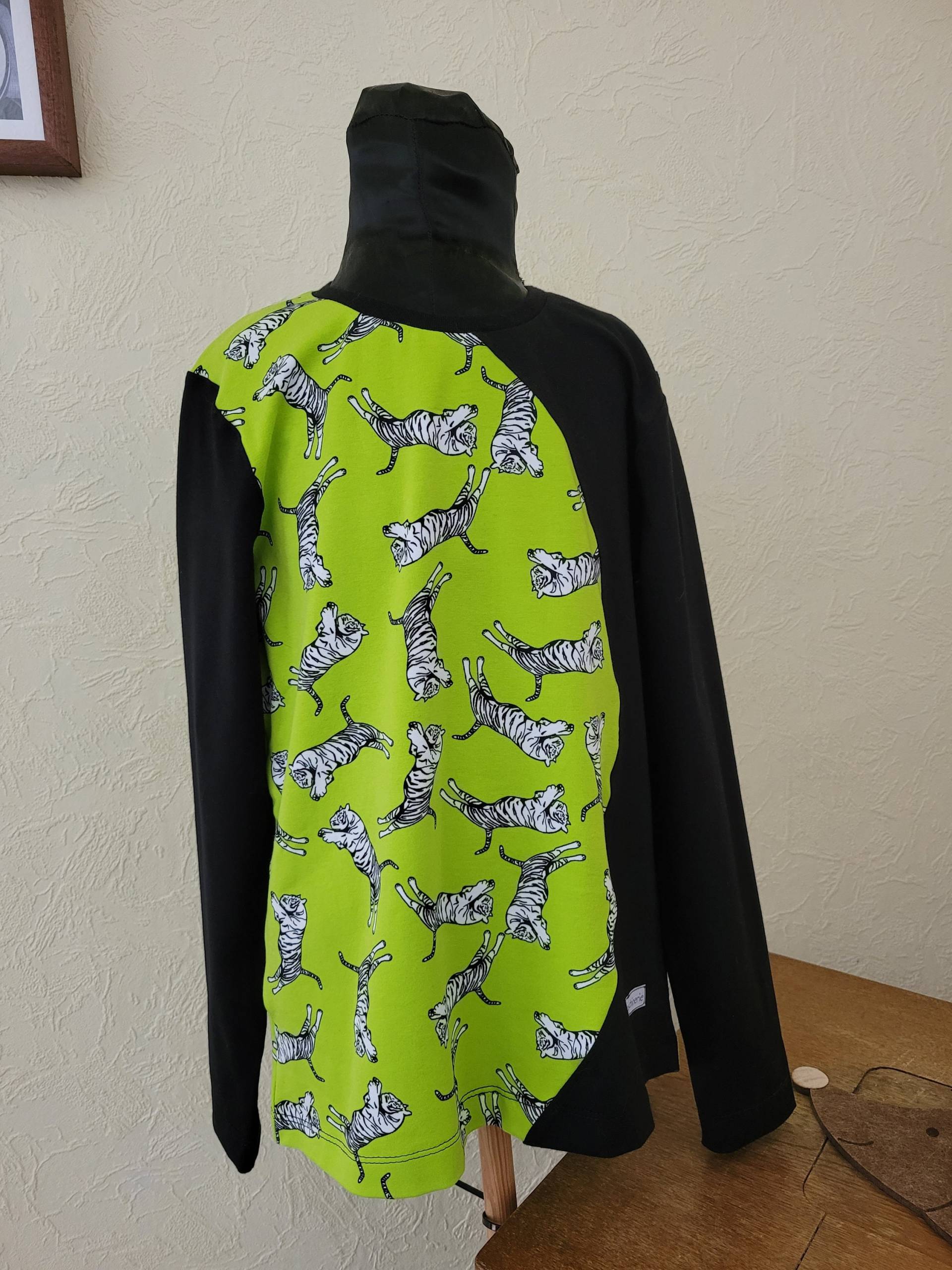 Langarmshirt Kinder Tiger Gr. 152 von naehmaschinerie