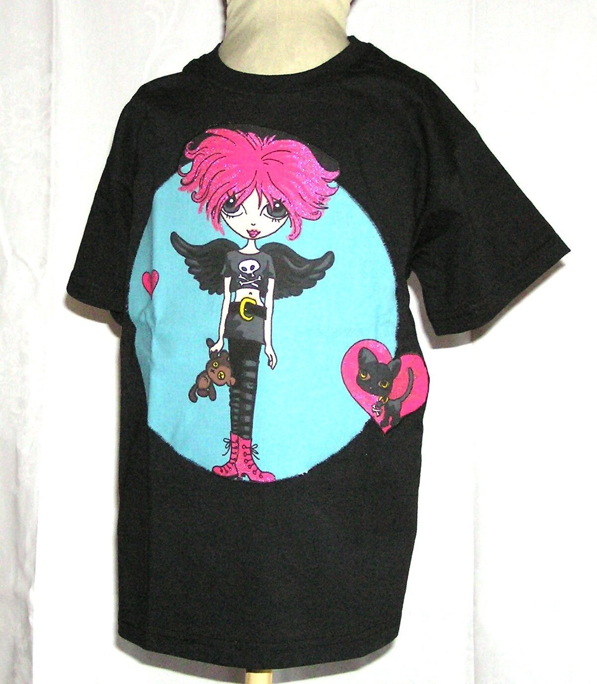 T-Shirt Dark Prizess Auf Schwarz Gr. 128 von naehmaschinerie