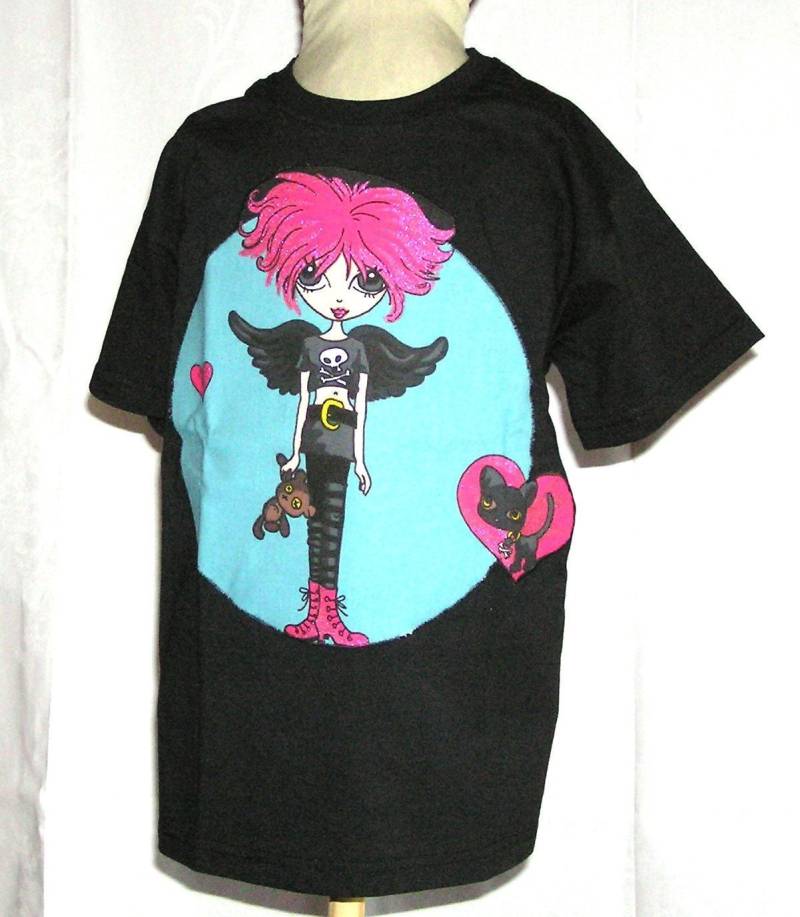 T-Shirt Dark Prizess Auf Schwarz Gr. 128 von naehmaschinerie