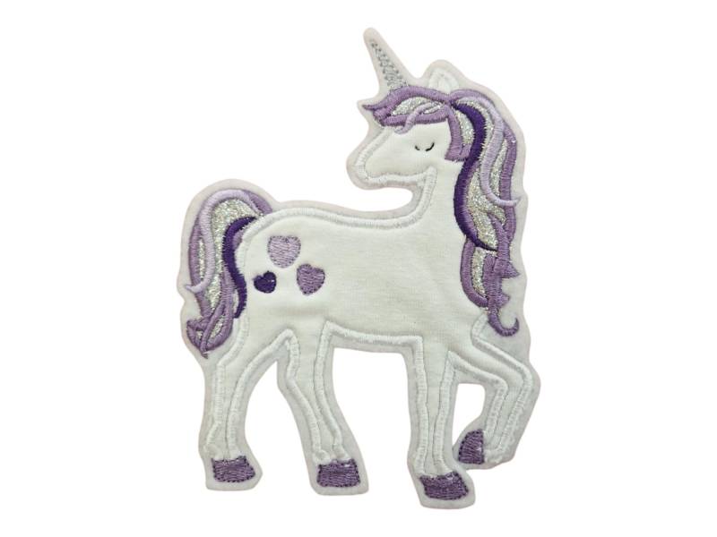 Aufnäher Applikation Einhorn Schultüte Glitzer von naehschaetzchen