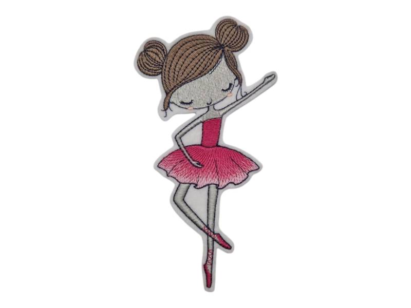 Aufnäher Ballerina Tänzerin Pink Rose Schultüte von naehschaetzchen