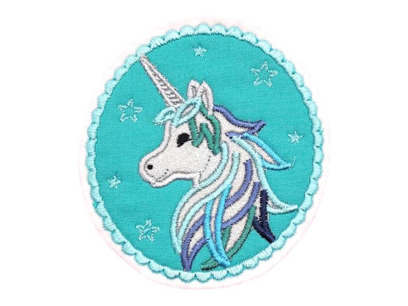 Aufnäher Kletti Einhorn Button Anhänger von naehschaetzchen