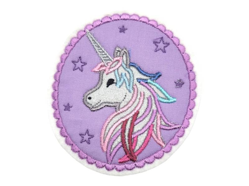 Aufnäher Kletti Einhorn Button Anhänger von naehschaetzchen