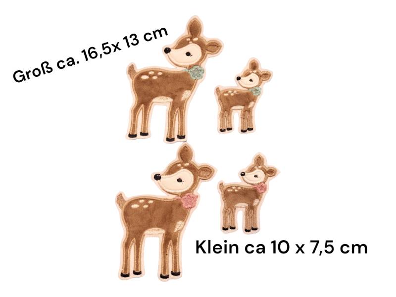 Reh Flauschig , Aufnäher, Applikation von naehschaetzchen