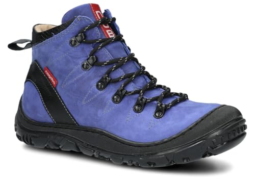 nagaba - Boots Damen - Wanderschuhe Damen, Lederschuhe, Trekkingschuhe Damen Herbst, Winter - Outdoor Damenstiefel Echtleder - Halbschuhe, Modell 240 - mit Innensohle aus Leder - Blau - 39 von nagaba