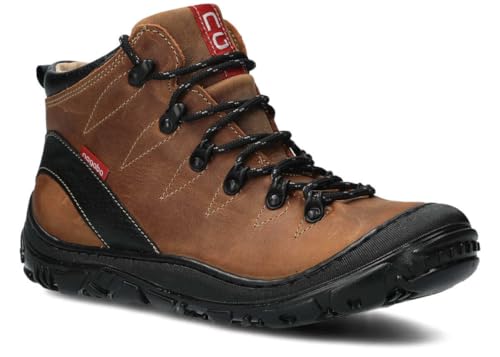 nagaba - Boots Damen - Wanderschuhe Damen, Lederschuhe, Trekkingschuhe Damen Herbst, Winter - Outdoor Damenstiefel Echtleder - Halbschuhe, Modell 240 - mit Innensohle aus Leder - Braun - 40 von nagaba