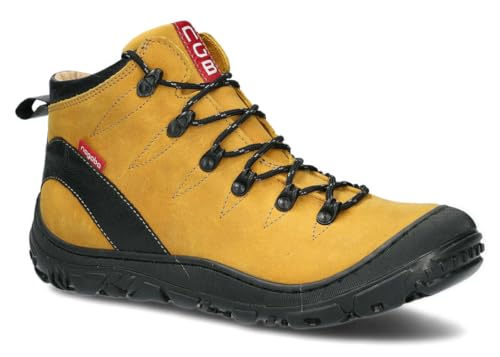 nagaba - Boots Damen - Wanderschuhe Damen, Lederschuhe, Trekkingschuhe Damen Herbst, Winter - Outdoor Damenstiefel Echtleder - Halbschuhe, Modell 240 - mit Innensohle aus Leder - Gelb - 39 von nagaba