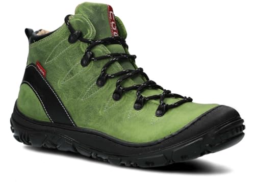 nagaba - Boots Damen - Wanderschuhe Damen, Lederschuhe, Trekkingschuhe Damen Herbst, Winter - Outdoor Damenstiefel Echtleder - Halbschuhe, Modell 240 - mit Innensohle aus Leder - Grün - 39 von nagaba