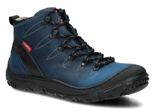 nagaba - Boots Damen - Wanderschuhe Damen, Lederschuhe, Trekkingschuhe Damen Herbst, Winter - Outdoor Damenstiefel Echtleder - Halbschuhe, Modell 240 - mit Innensohle aus Leder - Kobaltblau - 37 von nagaba
