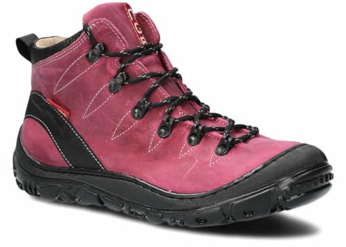 nagaba - Boots Damen - Wanderschuhe Damen, Lederschuhe, Trekkingschuhe Damen Herbst, Winter - Outdoor Damenstiefel Echtleder - Halbschuhe, Modell 240 - mit Innensohle aus Leder - Rosa - 41 von nagaba