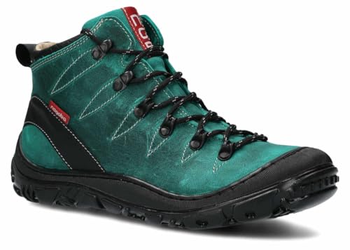 nagaba - Boots Damen - Wanderschuhe Damen, Lederschuhe, Trekkingschuhe Damen Herbst, Winter - Outdoor Damenstiefel Echtleder - Halbschuhe, Modell 240 - mit Innensohle aus Leder - Smaragdgrün - 41 von nagaba