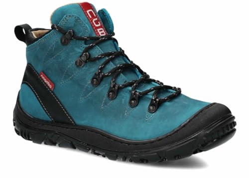 nagaba - Boots Damen - Wanderschuhe Damen, Lederschuhe, Trekkingschuhe Damen Herbst, Winter - Outdoor Damenstiefel Echtleder - Halbschuhe, Modell 240 - mit Innensohle aus Leder - Türkis - 39 von nagaba