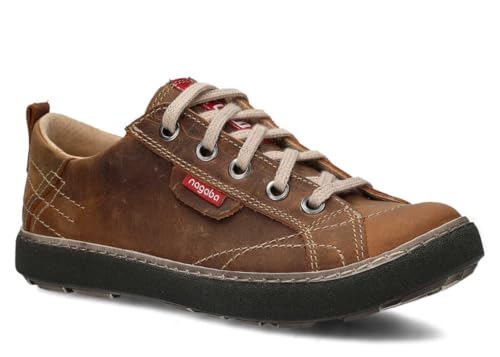 nagaba - Halbschuhe Damen - Lederschuhe Frauen - Halbschuhe für Frauen, Flache Schuhe, Bequeme Schnürschuhe, für Herbst, Frühling - Braun - 41 von nagaba