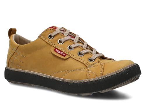 nagaba - Halbschuhe Damen - Lederschuhe Frauen - Halbschuhe für Frauen, Flache Schuhe, Bequeme Schnürschuhe, für Herbst, Frühling - Gelb - 39 von nagaba
