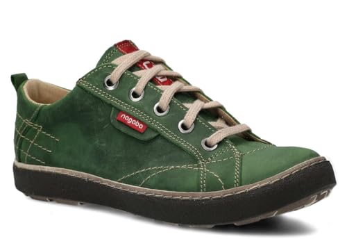 nagaba - Halbschuhe Damen - Lederschuhe Frauen - Halbschuhe für Frauen, Flache Schuhe, Bequeme Schnürschuhe, für Herbst, Frühling - Grün - 38 von nagaba