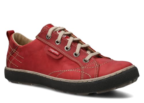 nagaba - Halbschuhe Damen - Lederschuhe Frauen - Halbschuhe für Frauen, Flache Schuhe, Bequeme Schnürschuhe, für Herbst, Frühling - Rot - 41 von nagaba