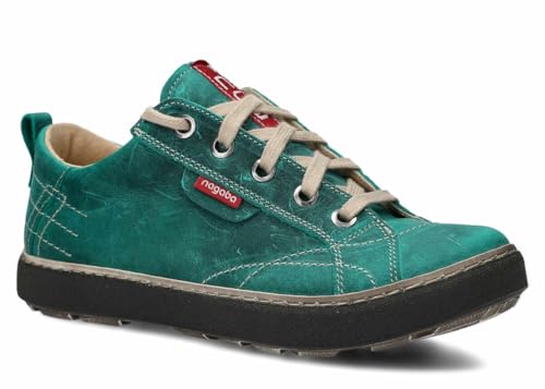 nagaba - Halbschuhe Damen - Lederschuhe Frauen - Halbschuhe für Frauen, Flache Schuhe, Bequeme Schnürschuhe, für Herbst, Frühling - Smaragdgrün - 38 von nagaba