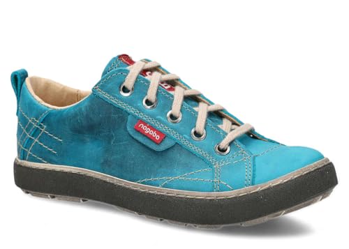 nagaba - Halbschuhe Damen - Lederschuhe Frauen - Halbschuhe für Frauen, Flache Schuhe, Bequeme Schnürschuhe, für Herbst, Frühling - Türkis - 39 von nagaba