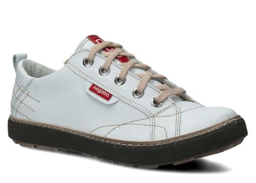 nagaba - Halbschuhe Damen - Lederschuhe Frauen - Halbschuhe für Frauen, Flache Schuhe, Bequeme Schnürschuhe, für Herbst, Frühling - Weiß - 37 von nagaba