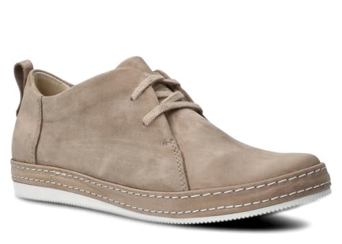 nagaba - Halbschuhe Damen - Lederschuhe Frauen - Halbschuhe für Frauen – Flache Schuhe für Weiblich – Freizeitschuhe, Bequeme, Schnürschuhe, für Herbst, Frühling, Sommer – Modell 382 – Beige – 40 von nagaba