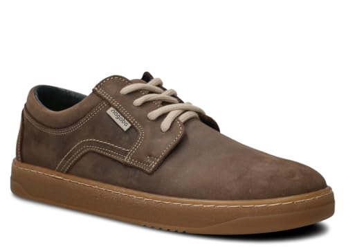 nagaba – Orthopädische Weit Sneaker Herren - Barefoot Inspiriert für Mann - Extrabreiter Zehenraum – Echtleder, Flache Schuhe, Lederschuhe mit Leder-Einlegesohle, Breite oder Hallux-Füße – Olive – 42 von nagaba
