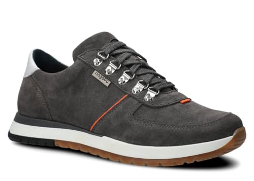 nagaba - Sportschuhe Herren - Sneakers Herren - Herrenschuhe Leder - Halbschuhe, Schnürschuhe, für Herbst, Frühling - Lederschuhe für Männer, Jungs - Modell 460, Veloursleder - Graphit - 41 von nagaba