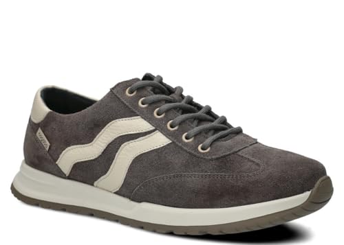 nagaba - Sportschuhe Herren - Sneakers Herren - Herrenschuhe Leder - Halbschuhe, Schnürschuhe, für Herbst, Frühling - Lederschuhe für Männer, Jungs – Veloursleder – Leicht - Modell 459 – Graphit – 45 von nagaba