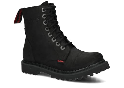 nagaba - Stiefel Damen Herren - Damen Springerstiefel - Damenstiefel - Stiefel Frauen Army Ranger 8H Ultra Leicht Lederschuhe Grunge, Gothic Schuhe, Punk - Unisex, 8-Loch - Schwarz - 41 von nagaba