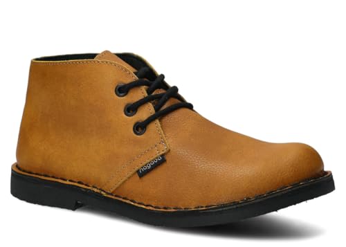 nagaba - Stiefeletten Damen - Boots Damen - Schnürschuhe für Frauen, Trachtenschuhe, Flache Schuhe, Herbst, Frühling - Lederschuhe mit Leder-Einlegesohle - Gelb - 41 von nagaba