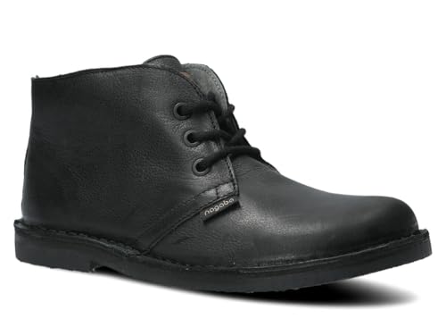 nagaba - Stiefeletten Damen - Boots Damen - Schnürschuhe für Frauen, Trachtenschuhe, Flache Schuhe, Herbst, Frühling - Lederschuhe mit Leder-Einlegesohle - Schwarz - 37 von nagaba