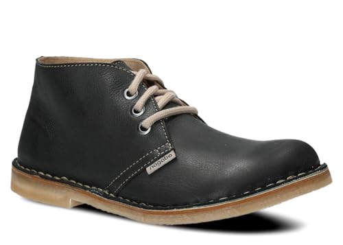 nagaba - Stiefeletten Damen - Boots Damen - Schnürschuhe für Frauen, Trachtenschuhe, Flache Schuhe, Herbst, Frühling - Lederschuhe mit Leder-Einlegesohle - Schwarz - 40 von nagaba