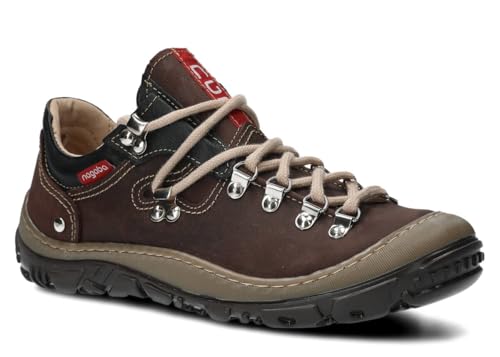 nagaba - Wanderschuhe Damen - Lederschuhe Trekkingschuhe Damen - Outdoor Halbschuhe Frauen Echtleder, Schnürschuhe - Damenschuhe, Halbschuhe, Freizeitschuhe - Modell 083Braun - 40 von nagaba
