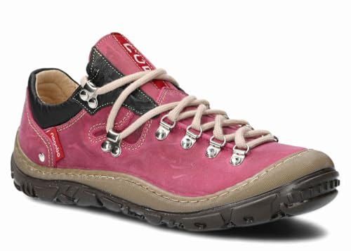 nagaba - Wanderschuhe Damen - Lederschuhe Trekkingschuhe Damen - Outdoor Halbschuhe Frauen Echtleder, Schnürschuhe - Damenschuhe, Halbschuhe, Freizeitschuhe - Modell 054 rosa - 38 von nagaba