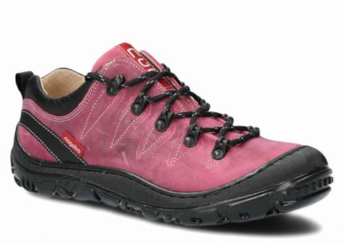 nagaba - Wanderschuhe Damen - Lederschuhe Trekkingschuhe Damen - Outdoor Halbschuhe Frauen Echtleder, Schnürschuhe - Freizeitschuhe, Damenschuhe Trekking Halbschuhe - Modell 241 Rosa - 39 von nagaba