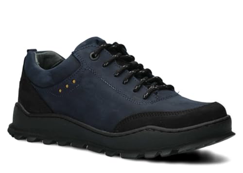 nagaba - Wanderschuhe Damen - Trekkingschuhe Damen Halbschuhe Lederfutter Outdoor Halbschuhe Frauen Echtleder, Schnürschuhe - Lederschuhe mit Dicker Rutschfester Sohle - Modell 0521 - Dunkelblau - 40 nagaba - Wanderschuhe Damen - Trekkingschuhe Damen Halbschuhe Lederfutter Outdoor Halbschuhe Frauen Echtleder, Schnürschuhe - Lederschuhe mit Dicker Rutschfester Sohle - Modell 0521 - Dunkelblau - 40 von nagaba