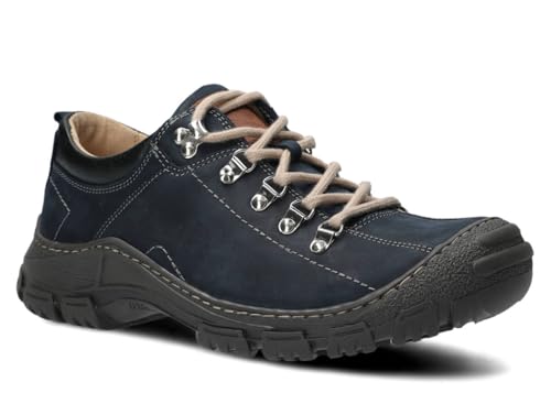 nagaba - Wanderschuhe Herren - Trekkingschuhe Herren - Herrenschuhe Outdoor Halbschuhe Männer Echtleder, mit Schnursenkel - Lederschuhe mit Rutschfester Sohle - Modell 455 - Navyblau - 45 nagaba - Wanderschuhe Herren - Trekkingschuhe Herren - Herrenschuhe Outdoor Halbschuhe Männer Echtleder, mit Schnursenkel - Lederschuhe mit Rutschfester Sohle - Modell 455 - Navyblau - 45 von nagaba