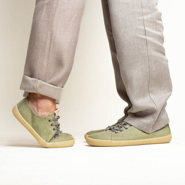 nahtur-design Barfußschuhe aus Bioleinen mit Kautschuksohle unisex von nahtur-design