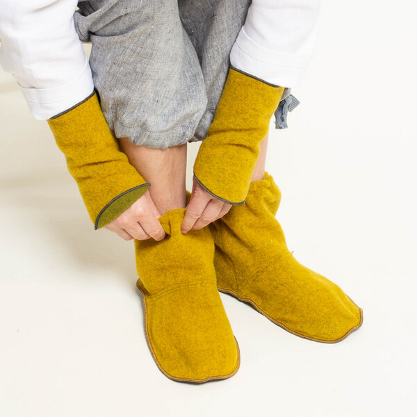 nahtur-design Fuß- und Pulswärmer aus 100% Schurwolle | natürliche Wärme von nahtur-design