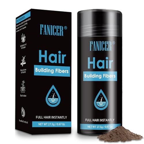 Faser-Haarpulver, Streuhaar für volleres Haar in Sekunden, Haarfasern zur Haarverdichtung, Schütthaar bei Haarausfall Unsichtbar ansatzpuder für Frauen Männer, Schwarz von nailpretty