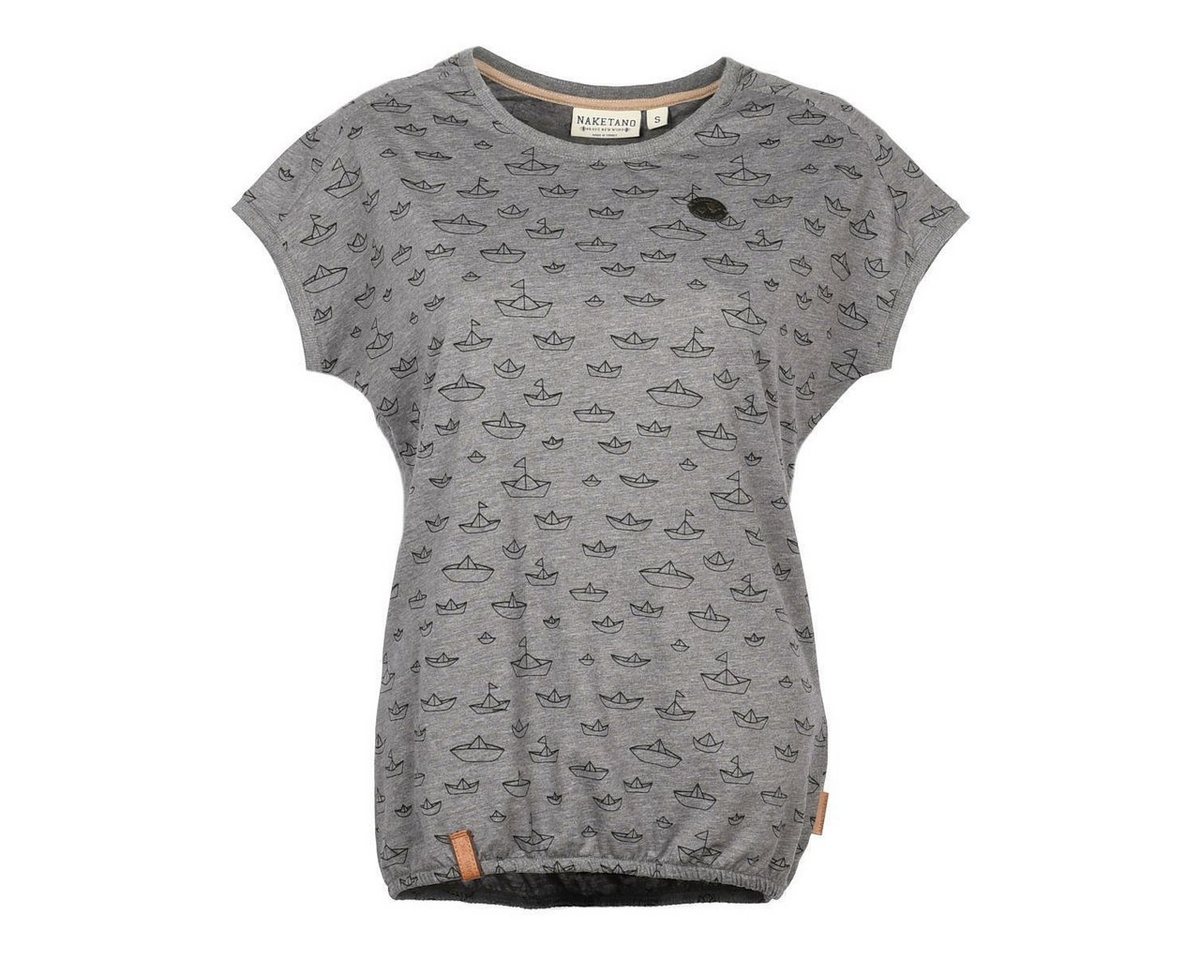 naketano T-Shirt Damen Darkgrey mit Bötchen von naketano