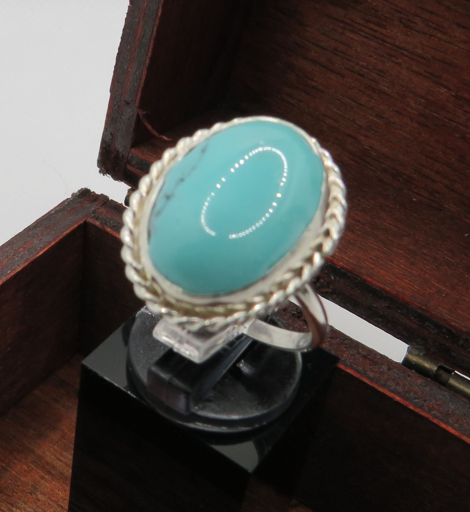 Türkisfarbener Cabochon Silberring Türkisfarbener Cabochon Silberring von nalafines